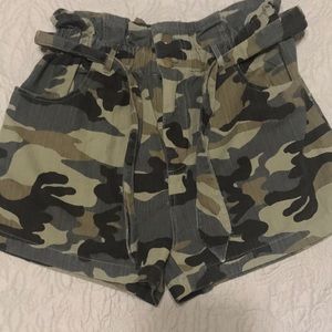 Womens camo shorts.